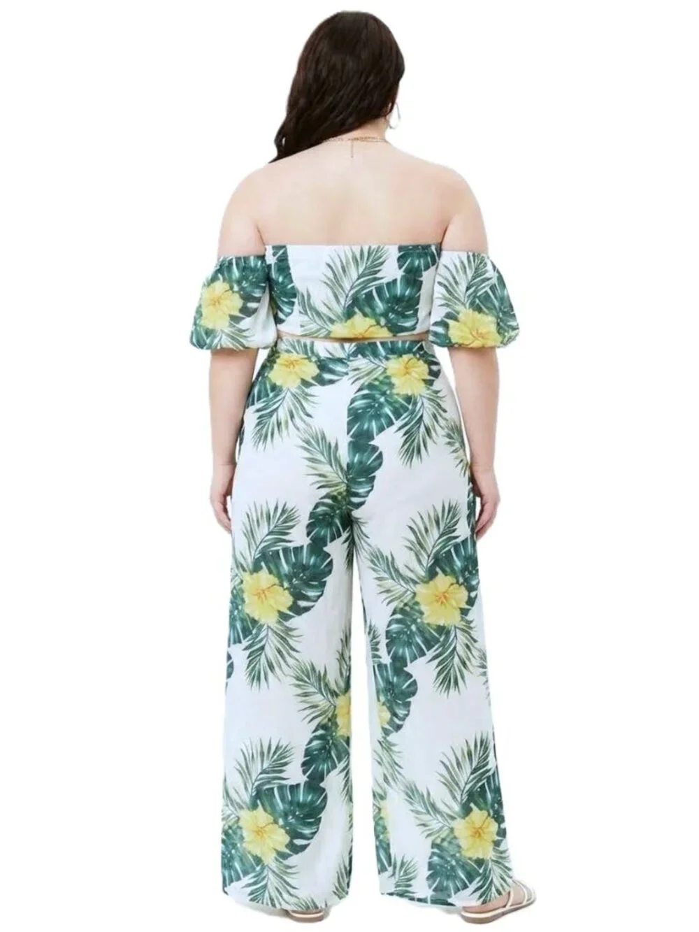 APEACH Tropical-Print Two-Piece Matching Set. Plus Size 3X